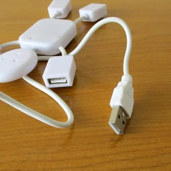 4 პორტიანი USB გამანაწილებელი USB 2.0 Mini Hub (Hi-Speed) - white