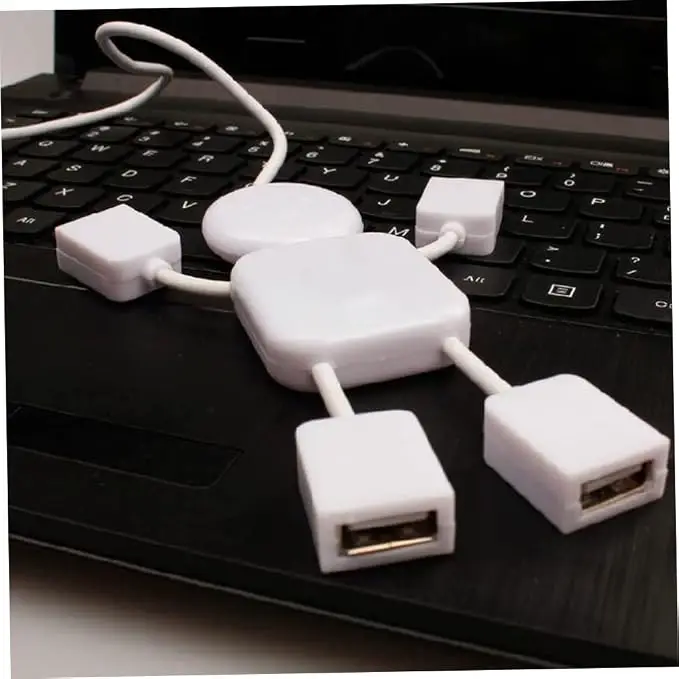 4 პორტიანი USB გამანაწილებელი USB 2.0 Mini Hub (Hi-Speed) - white