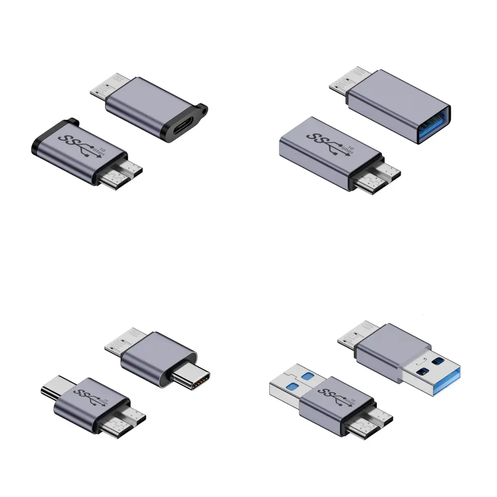 გარე მყარი დისკის გადამყვანი Micro-B-დან USB-ზე – 10Gbps