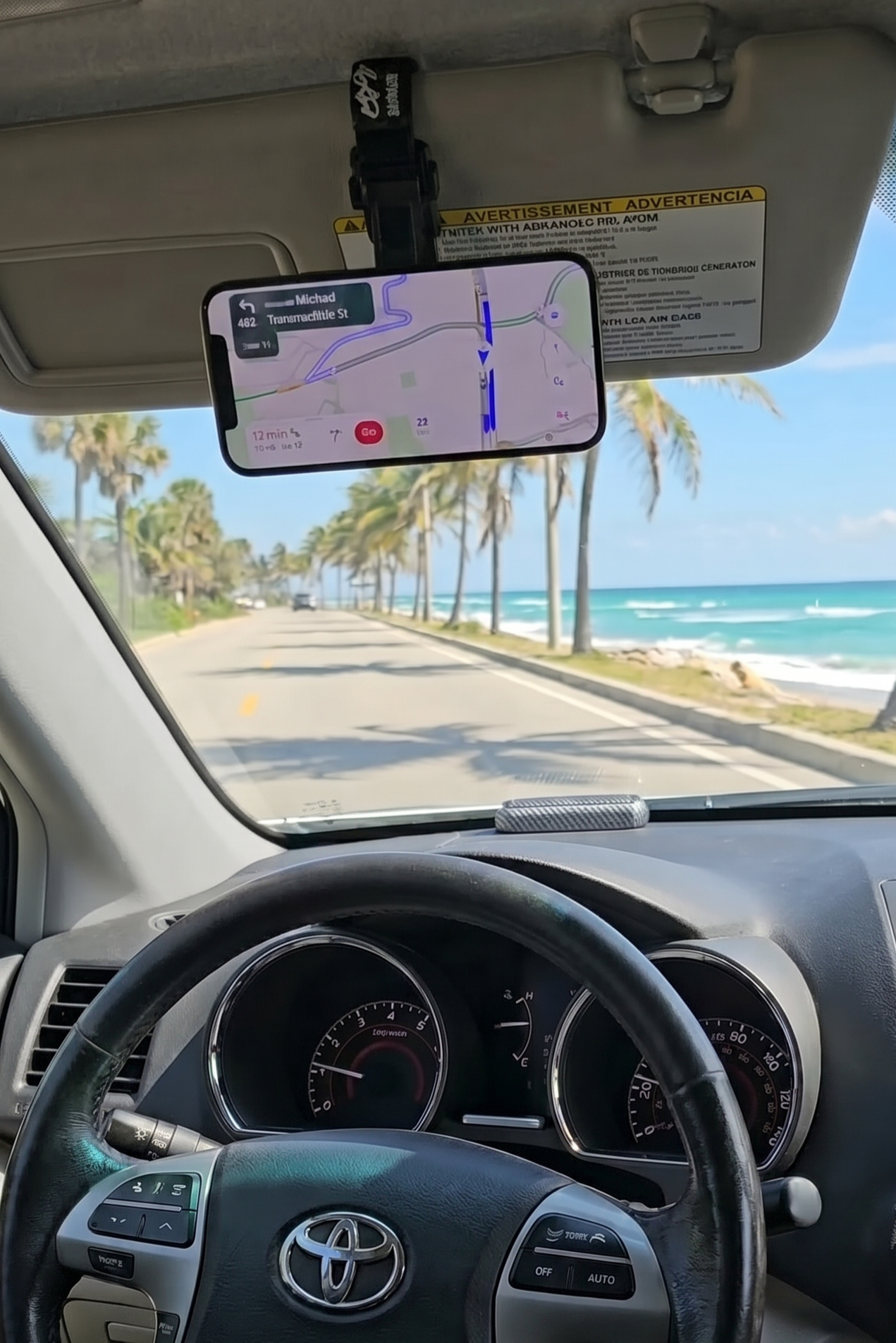 ტენე მაგნიტი - მობილურის მანქანის სამზეურში დასამაგრებელი - black