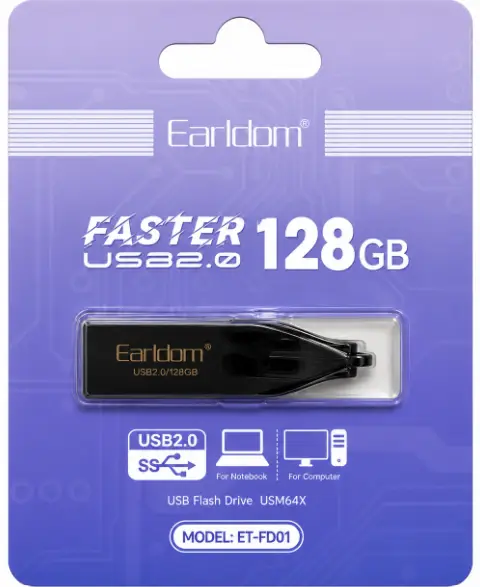 128GB ფლეშ მეხსიერება USB Flash Drive 2.0 EARLDOM