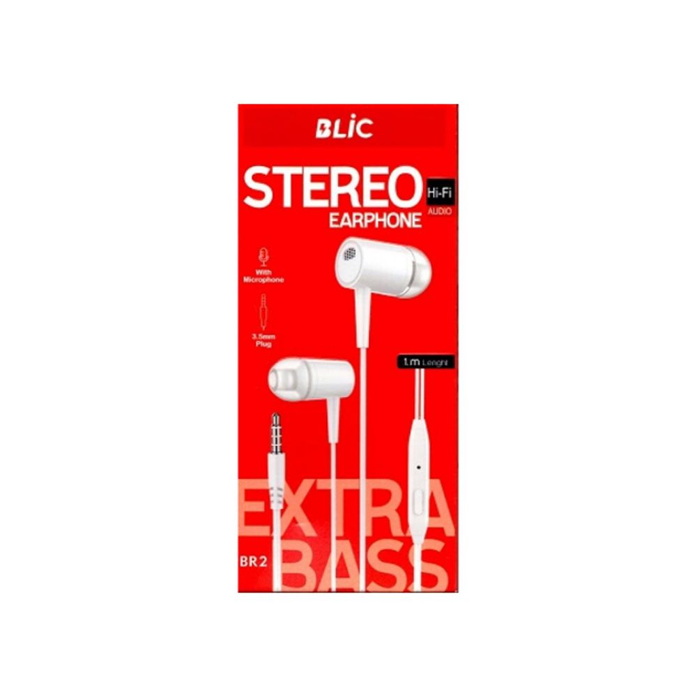 ყურსასმენი BLIC STEREO HI-FI BR-2 EARPHONE WHITE