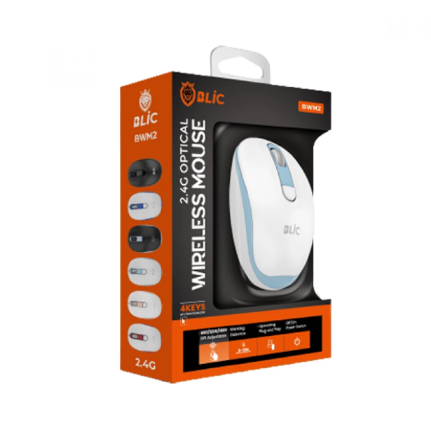 უსადენო მაუსი BLIC BWM2 WIRELESS MOUSE WHITE