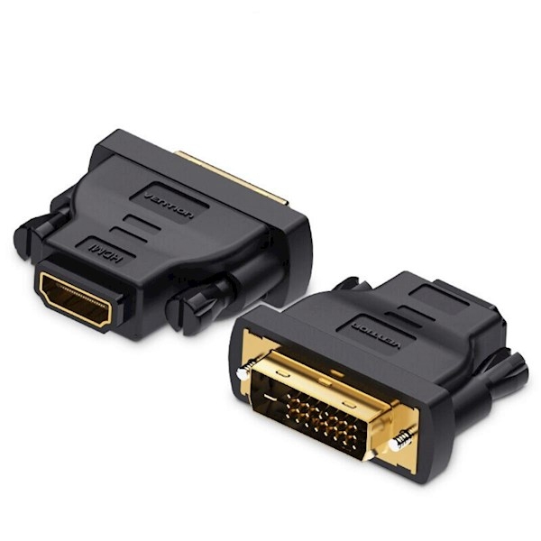 ადაპტერი VENTION ECDB0 DVI(24+1) MALE TO HDMI FEMALE ADAPTER BLACK