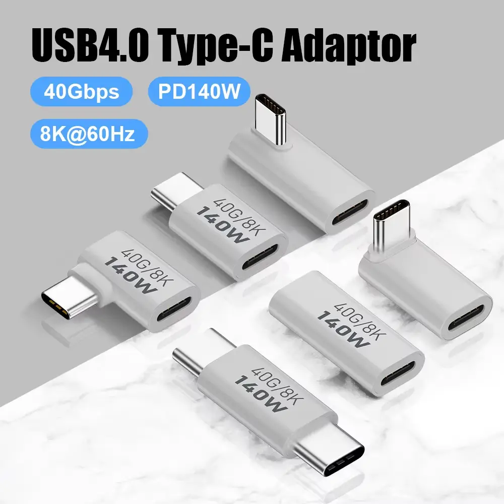 Type-C-ს ძლიერი გადამყვანი ადაპტერი - 140W სწრაფი დატენვა და 8K ვიდეო მხარდაჭერა - gray