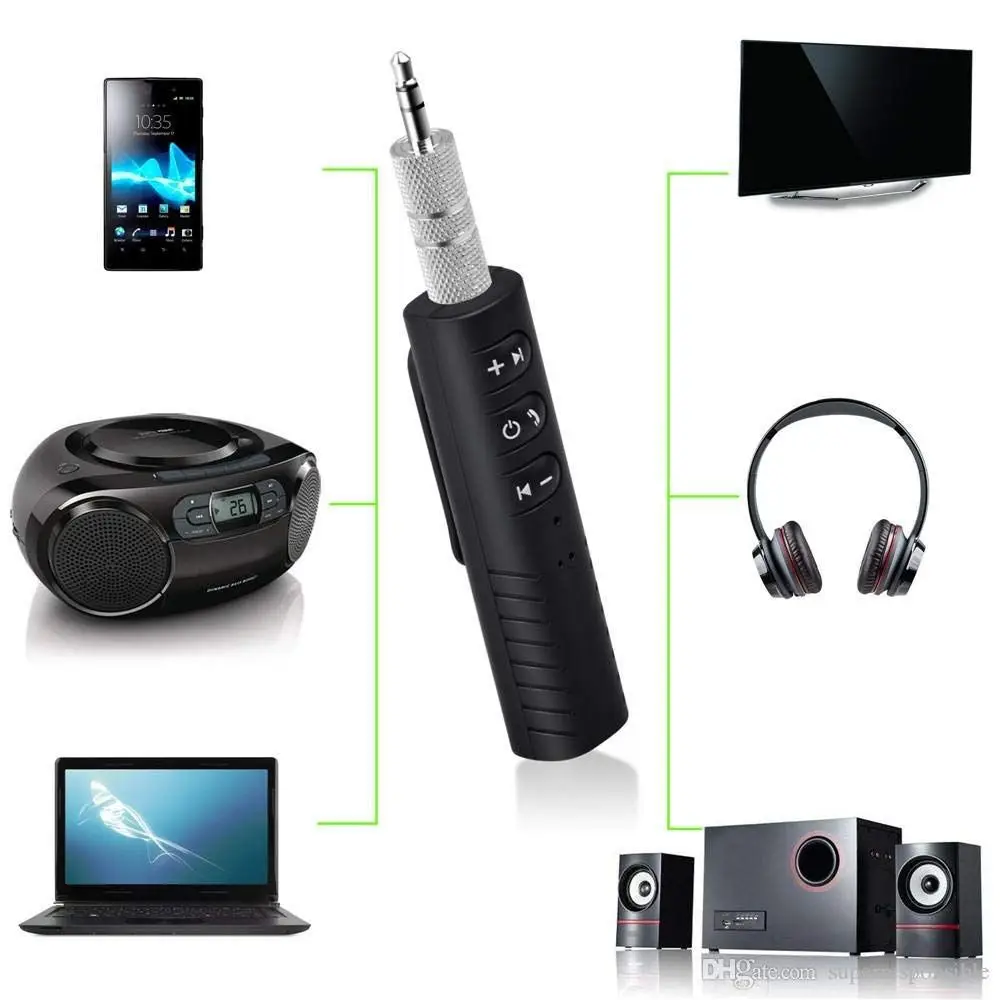 ბლუთუზ აუდიო მიმღები – Wireless Receiver AUX 3.5mm მანქანისა და დინამიკისთვის - black