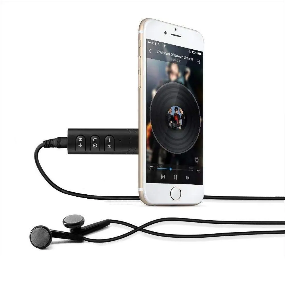 ბლუთუზ აუდიო მიმღები – Wireless Receiver AUX 3.5mm მანქანისა და დინამიკისთვის - black