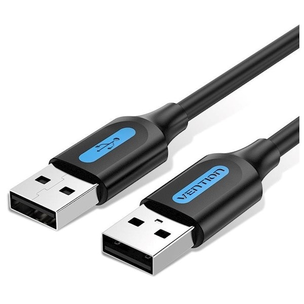 კაბელი 1 VENTION COJBH USB 2.0 A Male to A Male Cable 2M Black PVC Type