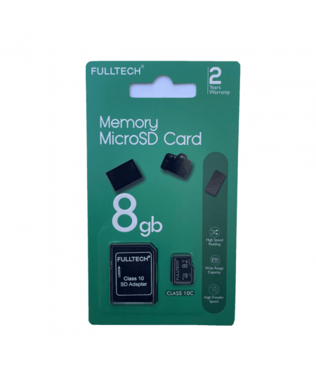 მეხსიერების ბარათი Fulltech Microsd Card 8GB