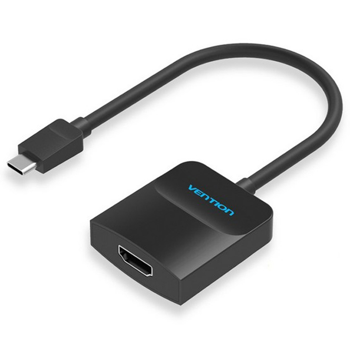 ადაპტერი VENTION TDCBB Type-C to HDMI Adapter 0.15M Black ABS Type