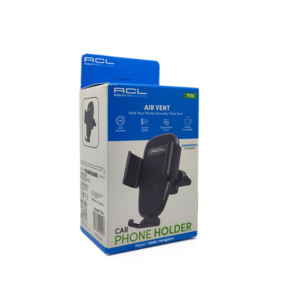 ტელეფონის სამაგრი ACL T-74 CAR HOLDER - black