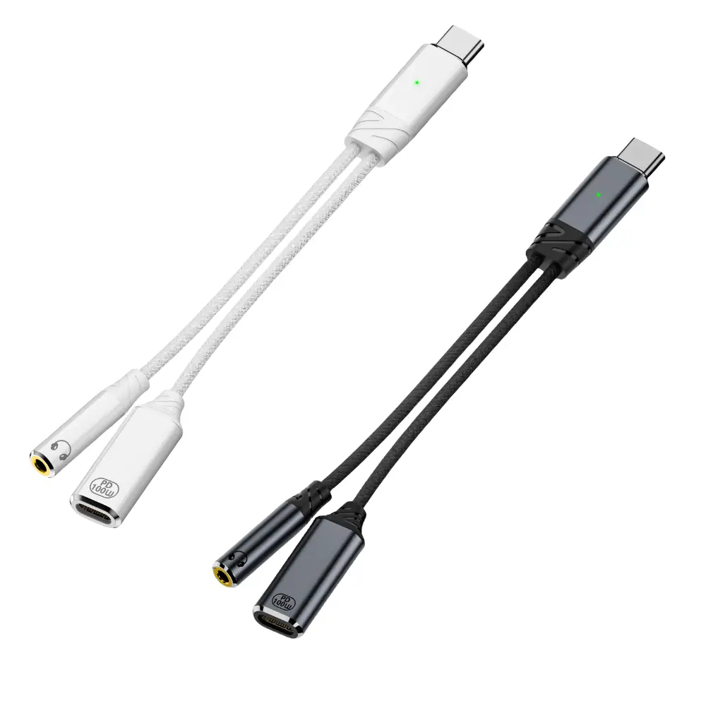 USB-C to 3.5 მმ ყურსასმენის და დამტენის გადამყვანი